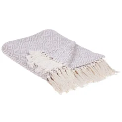 Beliani Plaid MITYAL - Beige Katoen