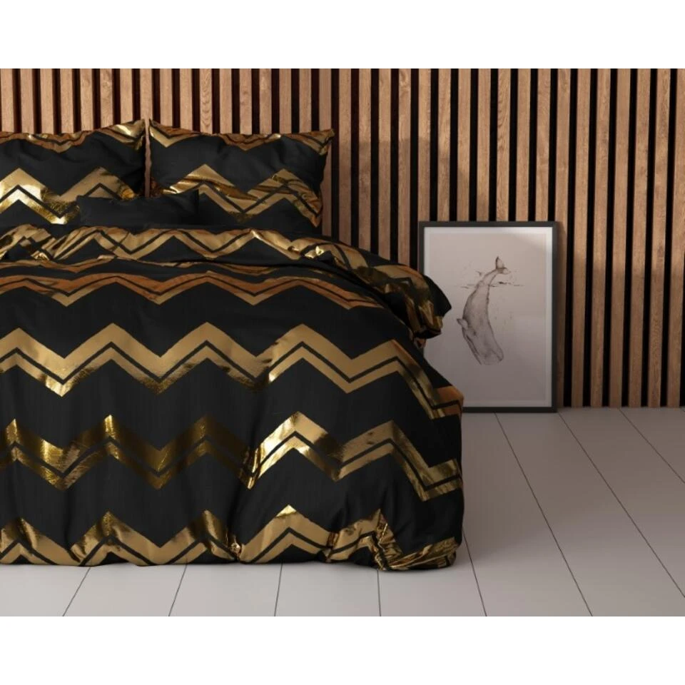 Sleeptime Dekbedovertrek Wave Zwart -Lits-jumeaux (240 X 200/220 Cm) - Afbeelding 2