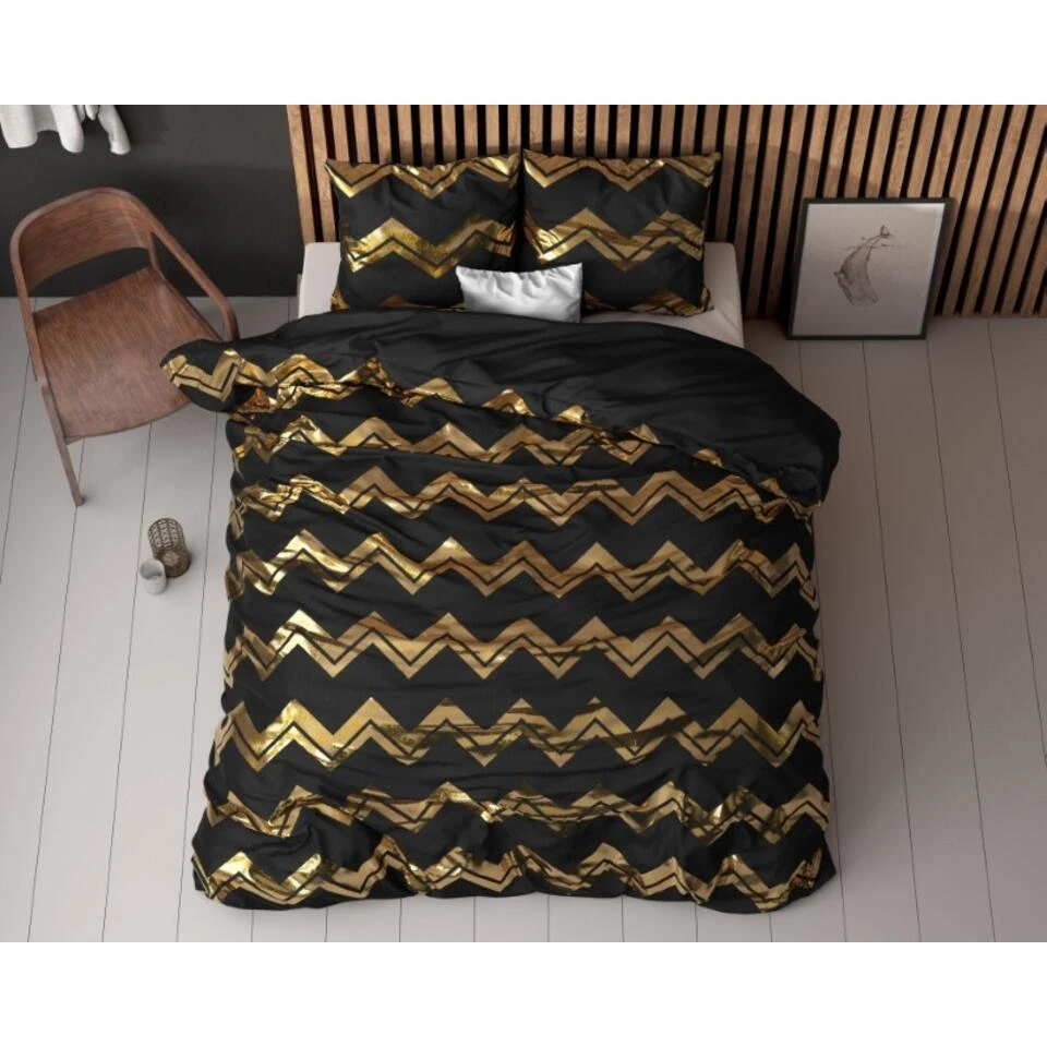 Sleeptime Dekbedovertrek Wave Zwart -Lits-jumeaux (240 X 200/220 Cm) - Afbeelding 4