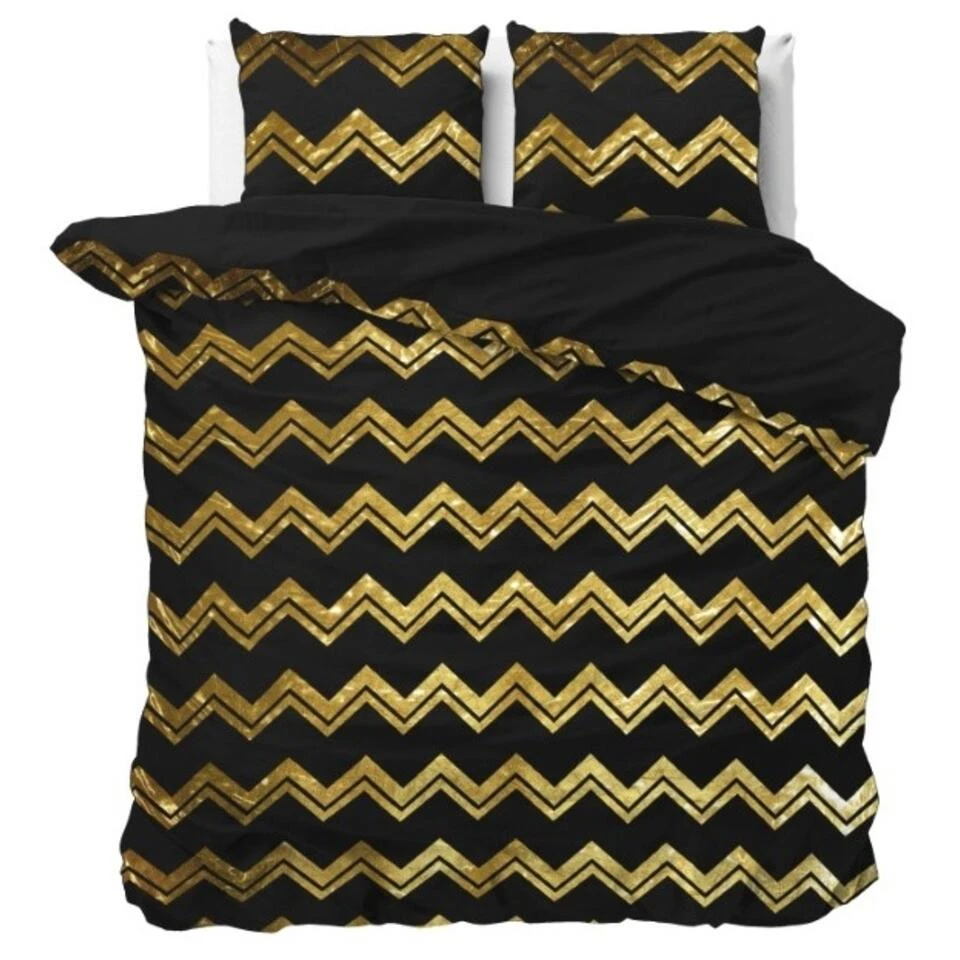 Sleeptime Dekbedovertrek Wave Zwart -Lits-jumeaux (240 X 200/220 Cm)