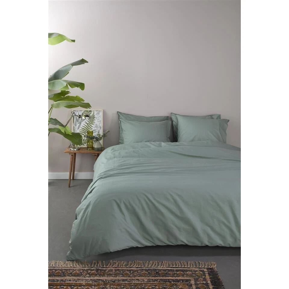 Ambiante Dekbedovertrek Bamboo Uni Green-Lits-jumeaux (240 X 200/220 Cm) - Afbeelding 3
