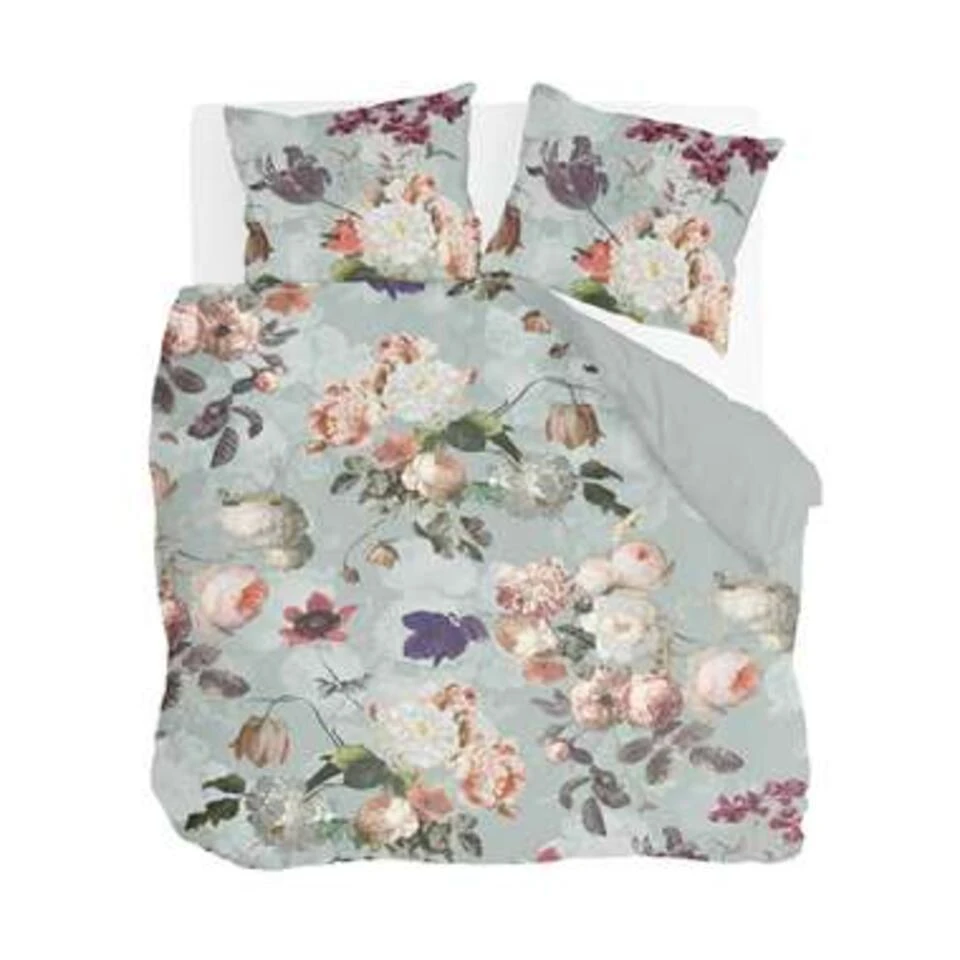 Byrklund - Dekbedovertrek Flowers United - 200x220 Cm - Mint