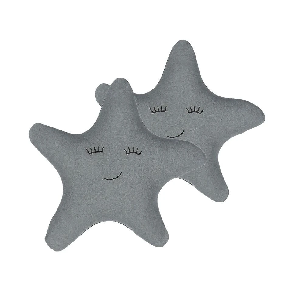 Beliani Sierkussen BHOPAL - Grijs Katoen