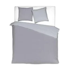Mistral Home Dekbedovertrek 100% Gewassen Katoen Grijs 260x240 Cm