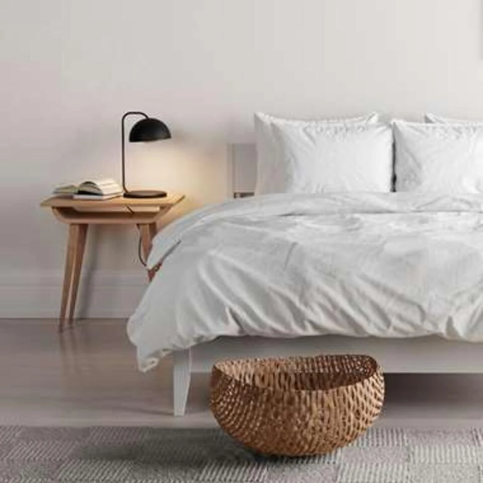 Mistral Home Dekbedovertrek 100% Gewassen Katoen Wit 260x240 Cm - Afbeelding 2