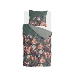 Byrklund - Dekbedovertrek Flower Bomb - 140x220 Cm - Groen