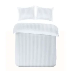Papillon Dekbedovertrek Satijn Streep - 240x200/220 Cm - Wit