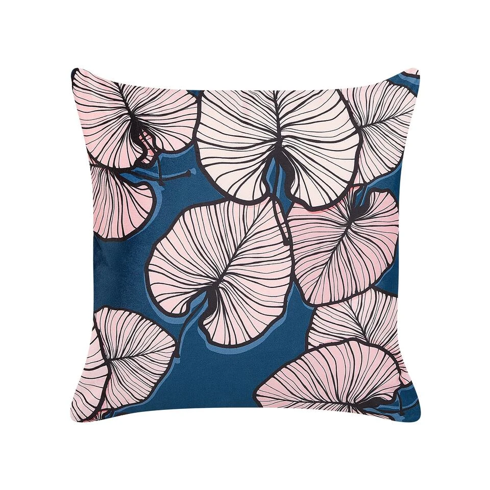 Beliani Sierkussen CHRYSANTHEMUM - Roze Polyester - Afbeelding 4