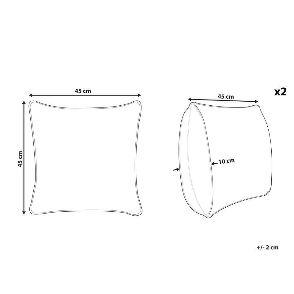 Beliani Sierkussen CHRYSANTHEMUM - Roze Polyester - Afbeelding 3