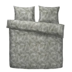 Dekbedovertrek Odin Botanisch - Grijsgroen - 200x220 Cm