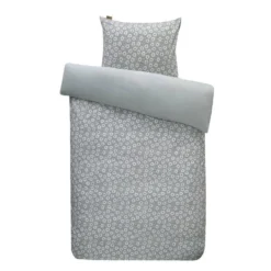 Dindi Home Dekbedovertrek Cute Flowers Bloemen - Groen - 140x200/220 Cm