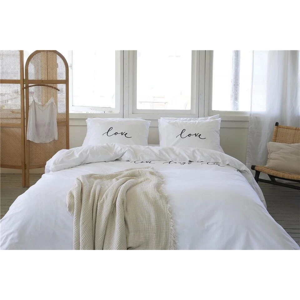 Walra - Dekbedovertrek Lively Love - 240x220 Cm - Wit - Afbeelding 3