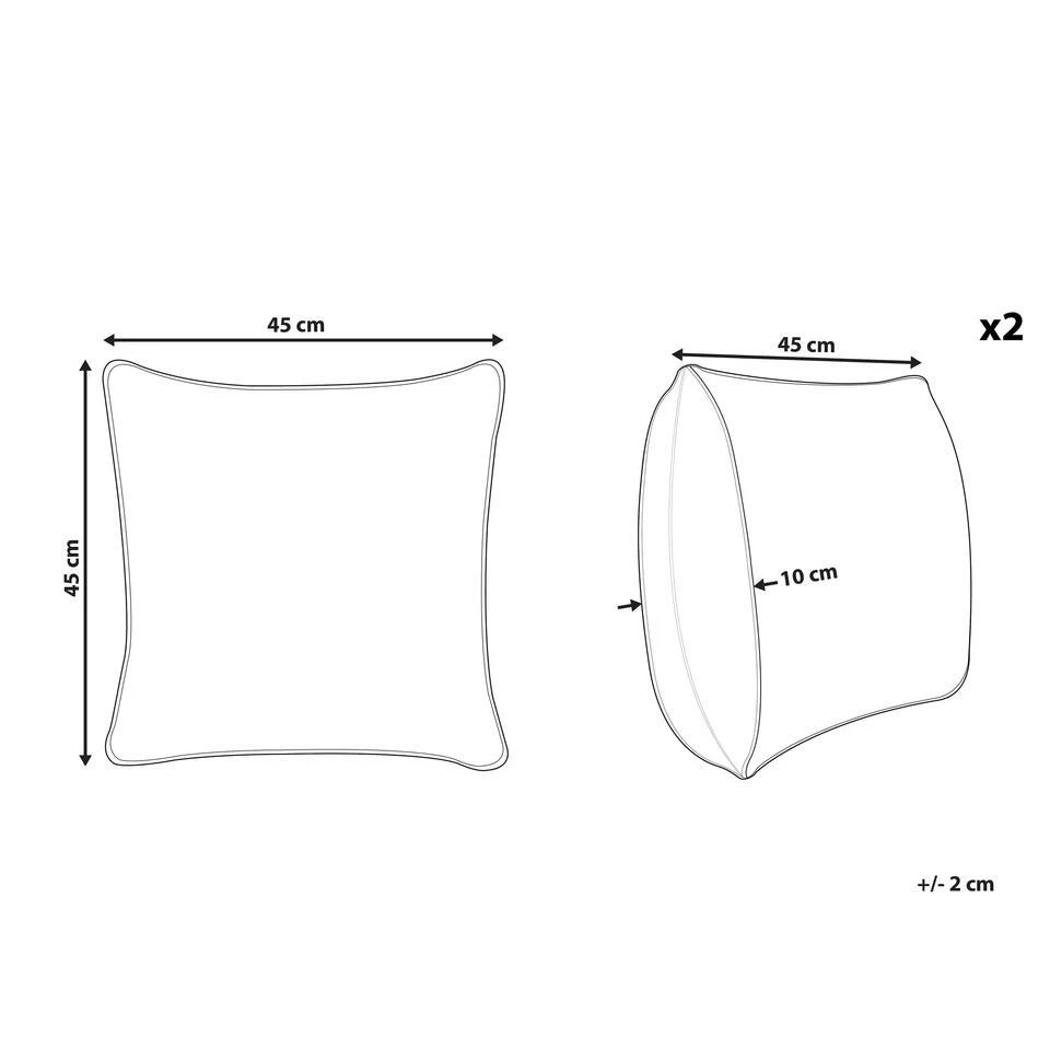 Beliani Sierkussen TALINUM - Beige Fluweel - Afbeelding 3