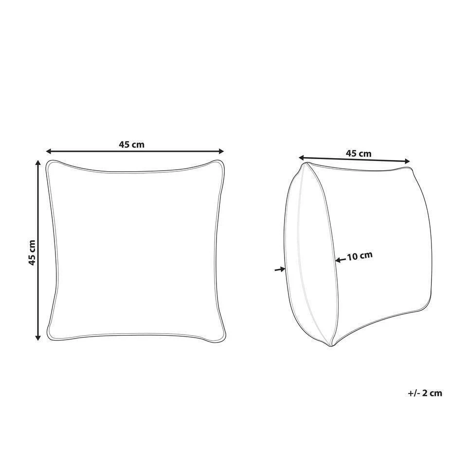Beliani Sierkussen RUNGIA - Groen Fluweel - Afbeelding 3
