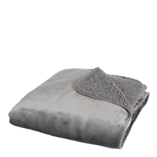 In The Mood Mardy Fleece Plaid - L200 X B150 Cm - Antraciet - Afbeelding 2