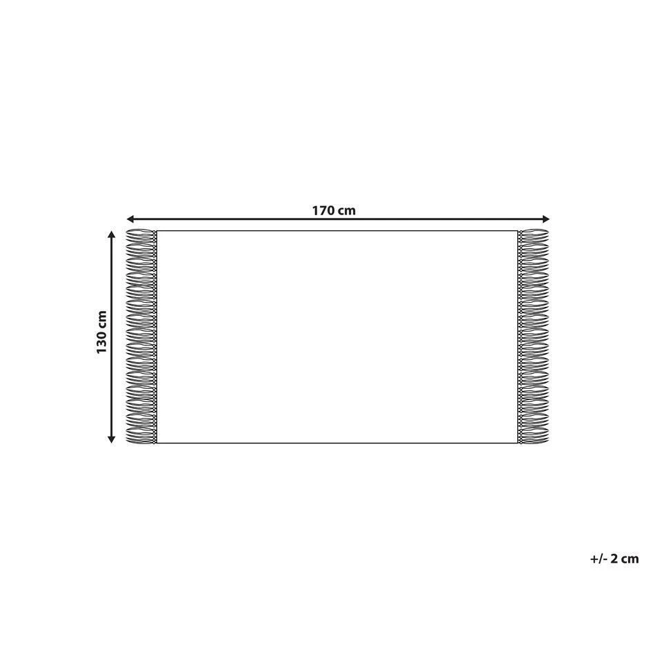 Beliani Plaid TAARI - Blauw Katoen, Acryl - Afbeelding 3