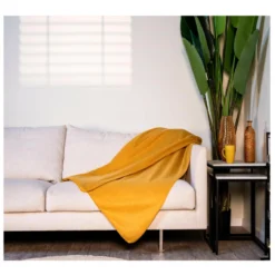 Excellent Houseware Deken-plaid - Fleece-polyester Geel - 170x130 Cm -Beddengoed Winkel 8f568d4208714ad88ae0633b46dba79c