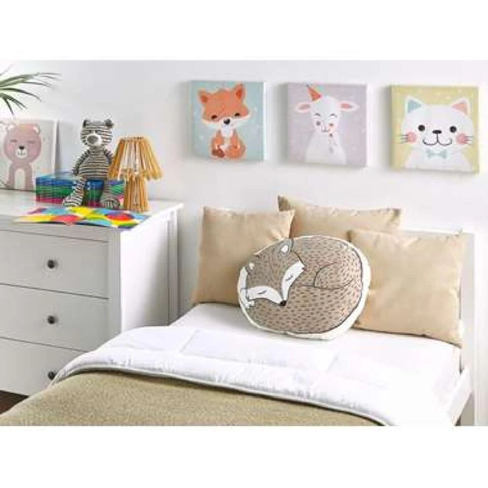 Beliani Sierkussen DHANBAD - Grijs Katoen - Afbeelding 2