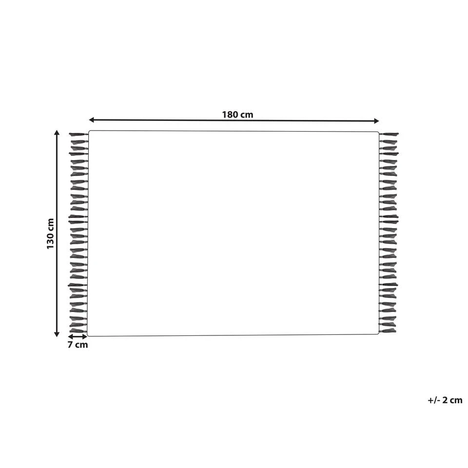 Beliani Plaid HOSPET - Beige Katoen - Afbeelding 3