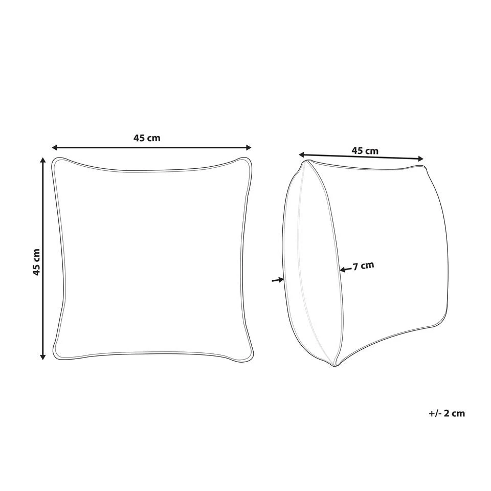 Beliani Sierkussen GERANIUM - Beige Polyester - Afbeelding 3