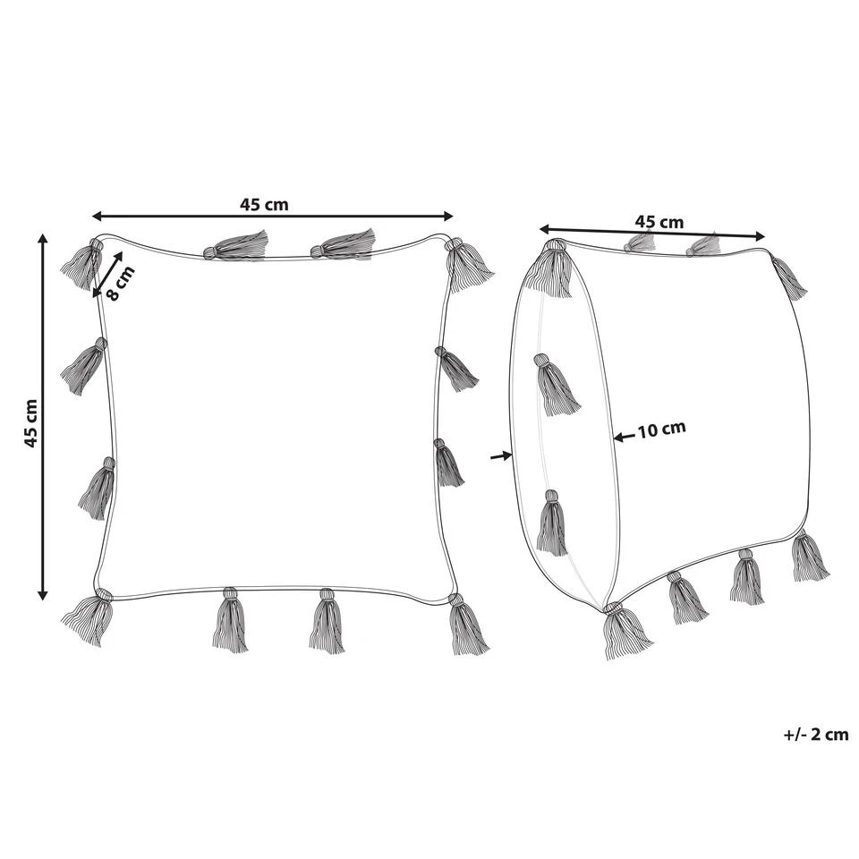 Beliani Sierkussen TORENIA - Roze Katoen - Afbeelding 3
