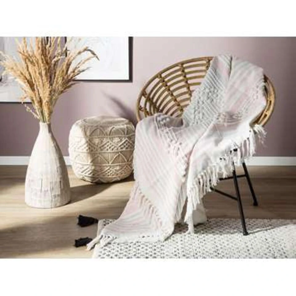 Beliani Plaid KAMAN - Roze Acryl - Afbeelding 2