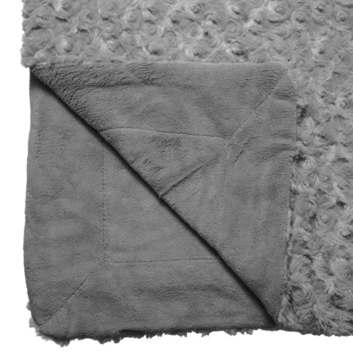 Atmosphera Bank/bed Deken/plaid - Geknoopt Motief - 120 X 160 Cm - Donkergrijs - Afbeelding 2