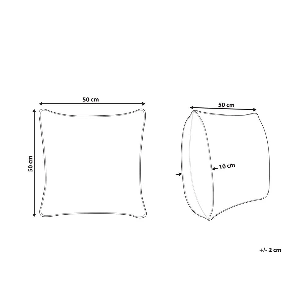 Beliani Sierkussen BHUSAWAL - Beige Katoen - Afbeelding 3