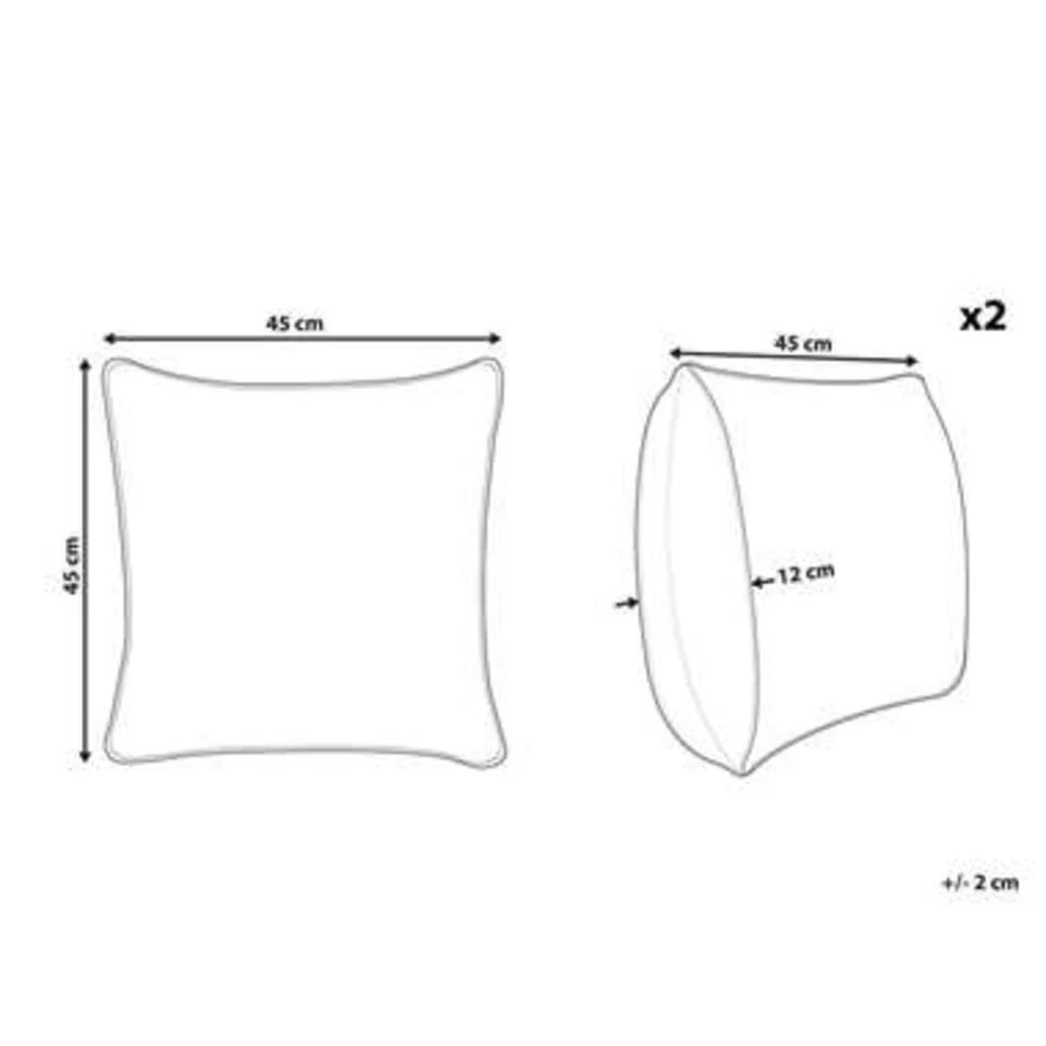 Beliani Sierkussen CIDE - Blauw Polyester - Afbeelding 3